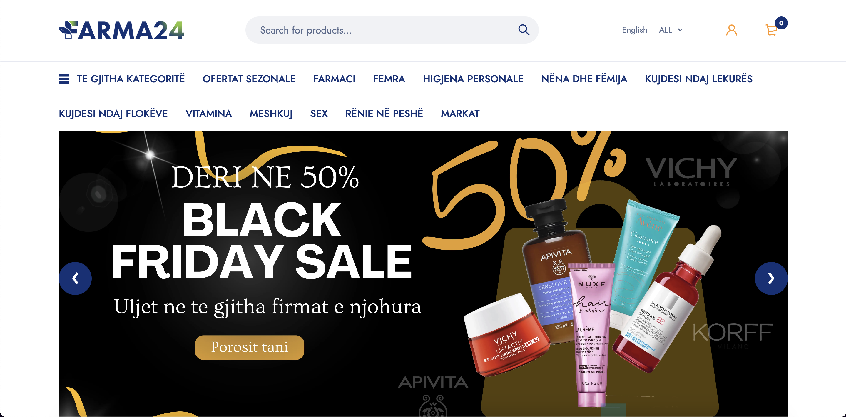 Farma24 - E-commerce website developed by Loradona Husha - Online pharmacy platform