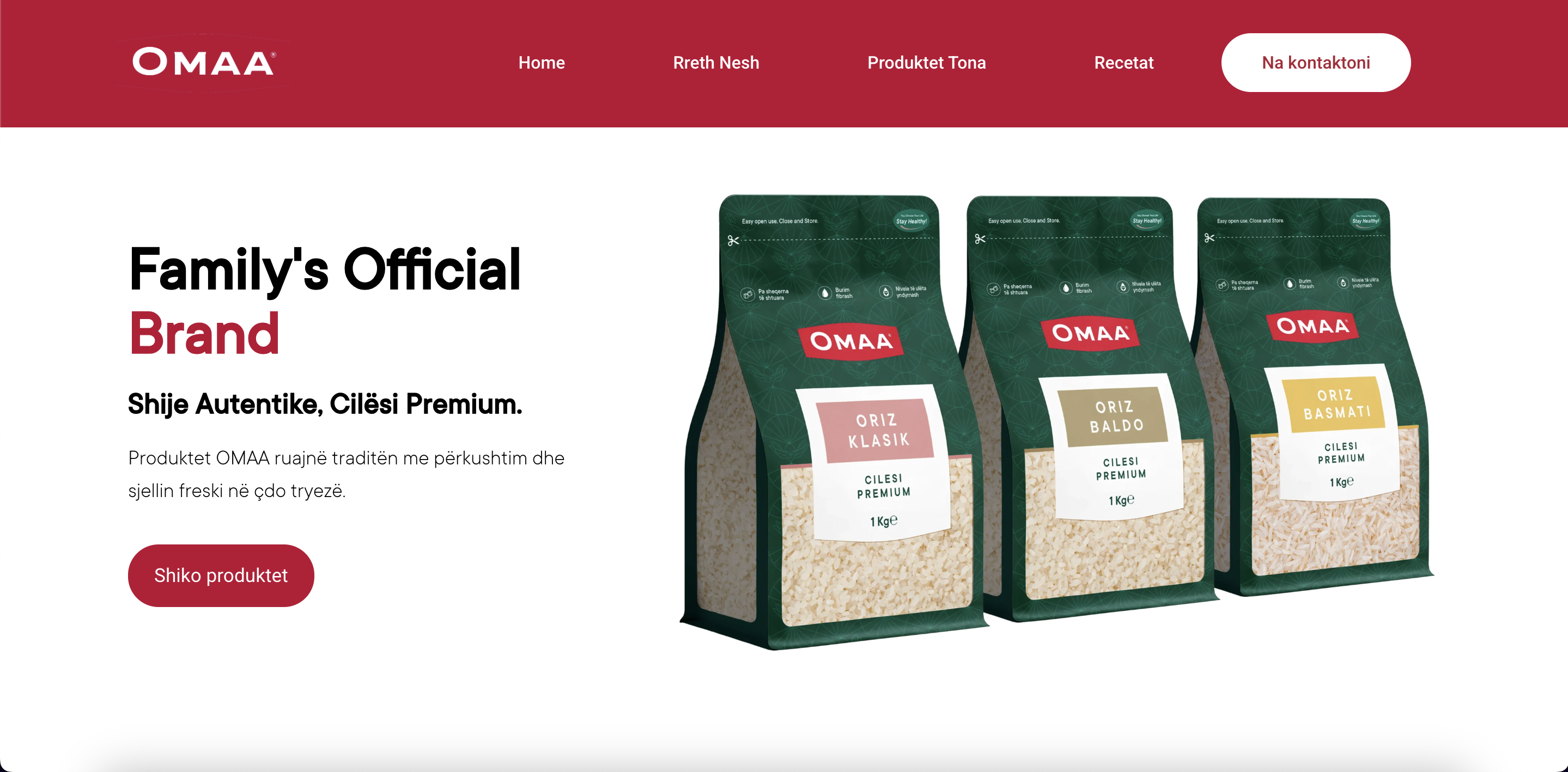 OMAA - Corporate website developed by Loradona Husha - Corporate business website