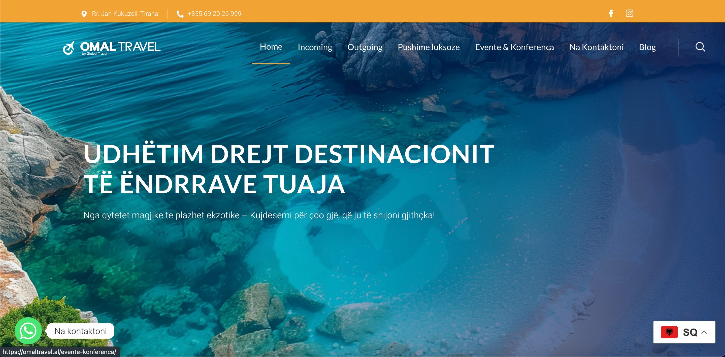 Omal Travel - Travel website developed by Loradona Husha - Travel agency platform