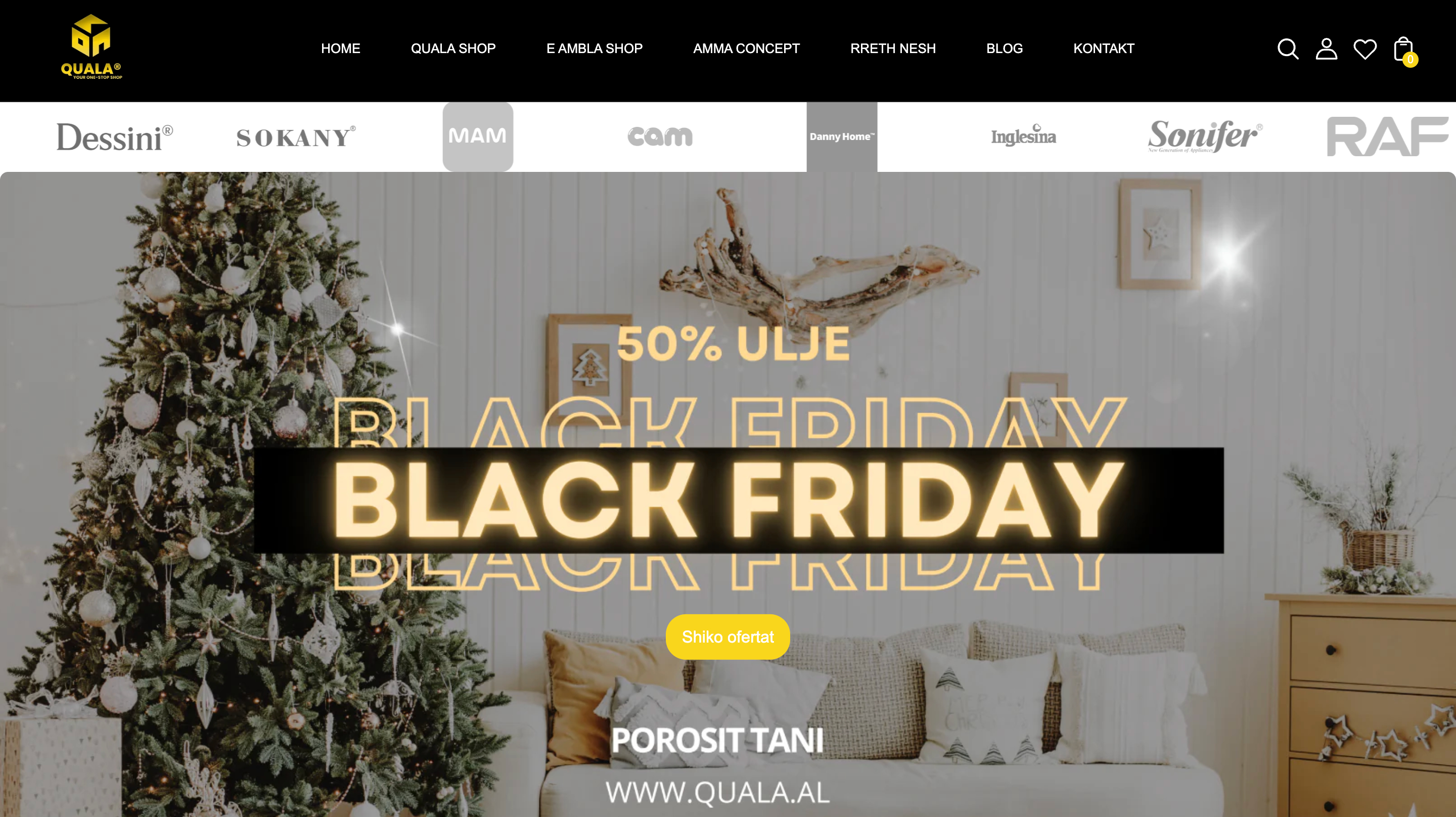 Quala Shop - E-commerce website developed by Loradona Husha - Redesign and Month Management +SEO